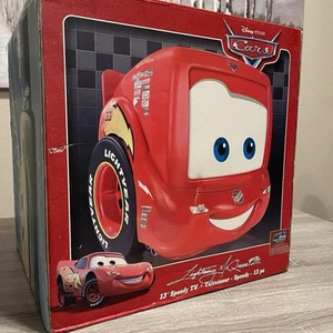 NIP Disney Cars Lightning McQueen 13" CRT Color TV With Remote Factory Sealed - Picture 1 of 12
