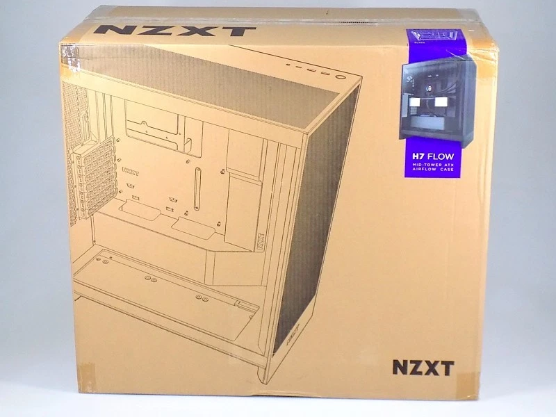 CM-H72FB-01 NZXT H series H7 Flow Mid tower ATX Seitenteil mit Fenster (gehä D