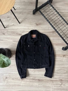 Diesel Black D-Milo Denim Trucker Jacket Men's Size L - Bild 1 von 10