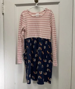 Hanna Andersson Rainbow Long Sleeve Dress Size 8 - Picture 1 of 3