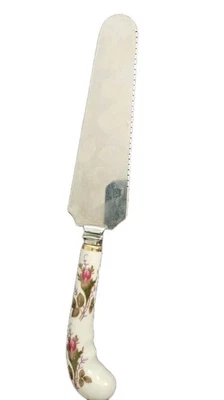 Sheffield England Gentry不锈钢瓷器餐具锯齿蛋糕 — 第 1/4 张图片