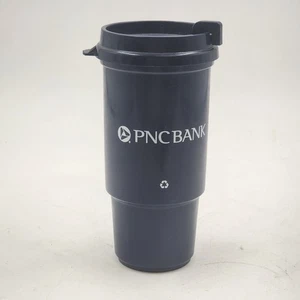 PNC Bank Thermo Kaffee Tasse Thermoskanne mit Deckel und Schluckloch Abdeckung Marineblau 7" - Bild 1 von 12