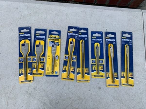 8 Pack Irwin Paddle Bit Drill Bits Speedbor & Impact 5/17- 1" Various - Picture 1 of 5