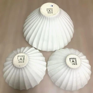 Jonathan Adler Creme Elfenbein Weiß Keramik Laterne Schalen Set 1 Groß +2 Medium JP - Bild 1 von 10