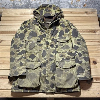 Vintage Lined Cabelas Goretex Frog Skin Duck Camo Coat Hunting Jacket Size Large - Image 1 of 4