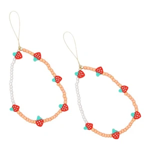 2 Pcs Handyriemen Damen Hängendes Seil Schlüsselband Mit Telefonanhänger - Photo 1 sur 12
