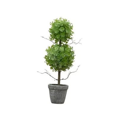  2ft. Eucalyptus Double Ball Topiary Artificial Tree  - Image 1 of 4