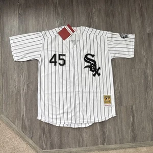 Michael Jordan #45 White Pinstripes Chicago White Sox Men's Large Jersey - Picture 1 of 10