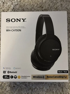 Sony WH-CH700N Wireless Bluetooth Noise Cancelling Over-Ear Headset In Black - Image 1 of 4