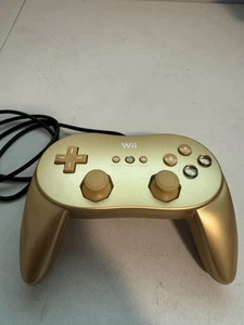 Nintendo Wii Classic Controller Pro Gold Goldeneye 007 Zelda Edition - Picture 1 of 6
