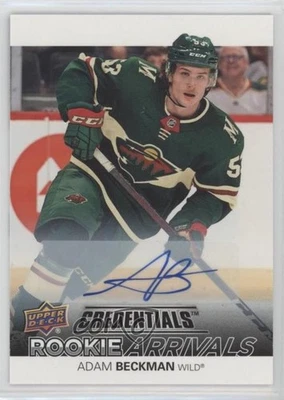 2021-22 Upper Deck Credentials Rookie Arrivals Auto Adam Beckman #RA-38 Auto RC - Image 1 of 2