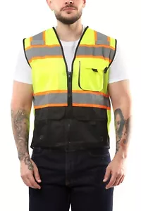 Kolossus Safety Vest High Visibility Multi Frontal Pockets Class 2 - Picture 1 of 11