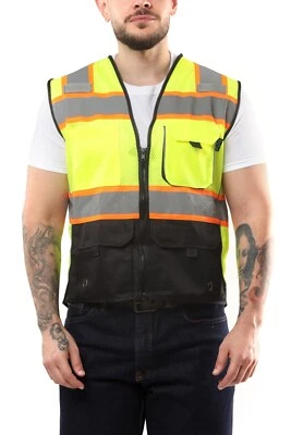Kolossus Safety Vest High Visibility  Multi Frontal Pockets Class 2 - Image 1 of 3