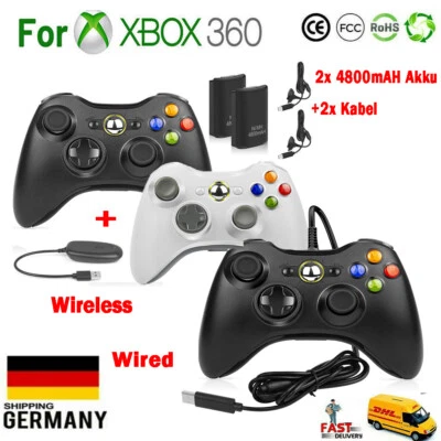 Für Microsoft Xbox 360 PC Win 7/8/10 Wired/Wireless Controller Gamepad Joy-stick - Bild 1 von 4