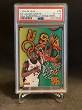 SHAQUILLE O’NEAL 1996 Skybox USA BASKETBALL - BRONZE SPARKLE #87 PSA 6  EX-MT