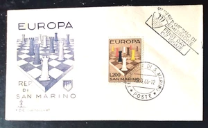 SAN MARINO CHESS EUROPA 1965   CAPITOLIUM CACHET FDC VF UNADDR - Picture 1 of 1