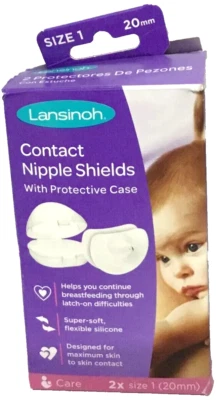 Protectores para pezones de contacto Lansinoh, tamaño 1 (20 mm) lactancia materna Foto 1 de 2