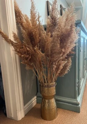 Anthropologie Amalfi Vase, Brass iron, hammered texture, Boho decor - Image 1 of 4