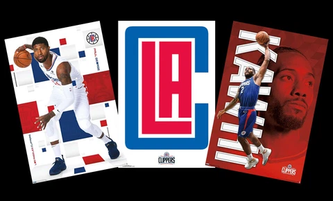 Los Angeles Clippers 3-POSTER COMBO SET - Kawhi Leonard, Paul George, Team Logo Cover
