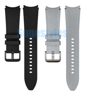 Bracelet en cuir écologique hybride original OEM pour Samsung Galaxy Watch6 / 6 Classic - Photo 1 sur 4