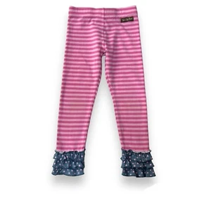 Matilda Jane Girls Size 4 Between The Pages Striped Ruffle Leggings Make Believe - Picture 1 of 5