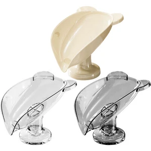 Drainable Soap Dish Rack Soap Box w/Suction Cup Shower Bathroom Kitchen Sink - Picture 1 of 15