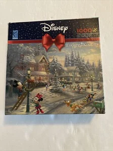 Disney MICKEYS VICTORIAN CHRISTMAS Disney Kinkade Ceaco 1000 pc Puzzle Sealed - Picture 1 of 3