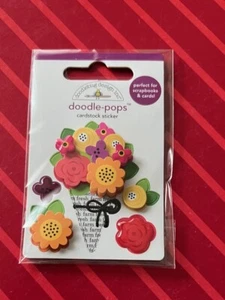 BOUQUET DI FIORI ADESIVI 3D DOODLEBUG DOODLE-POPS - SPEDIZIONE GRATUITA - Foto 1 di 3