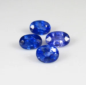Set impeccabile ovale zaffiro blu lucentezza naturale 3,00 ct, Sri Lanka-A1651 - Foto 1 di 3