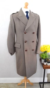 CROMBIE by CROMBIE Military Greatcoat Size 38R/48R Great Coat Warm Medium Felt - Picture 1 of 24