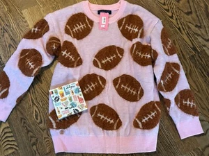 NWT Simply Southern Collection FOOTBALL 🏈Sweater Sz MEDIUM & Napkins - Picture 1 of 7