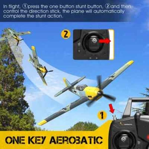 Mini avión acrobático automático RC de 400 mm envergadura 6 ejes 3 baterías listo para volar - Imagen 1 de 10