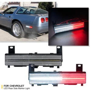 For 1988-1996 Chevrolet Corvette C4 LED Rear Bumper Side Marker Light Red/White - Picture 1 of 13