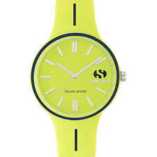 Mens Wristwatch SUPERGA STC019 Silicone Yellow Lime Coloured Sub 50mt NEW