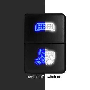 Dual LED Switch Replacement for Toyota - Light Bar and Rock Lights - 33x22mm - Picture 1 of 7