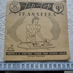 Vintage Nursery Baby Transfers Embroidery 1950s Sewing Novelty Tip Top book 15 - Picture 1 of 4