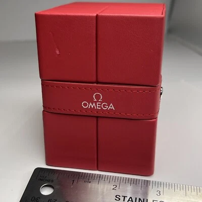 Genuine Omega Red Watch Box Service Travel Case - Image 1 of 4