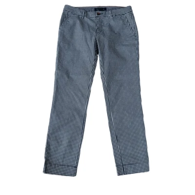 Tommy Hilfiger Pantalones Algodón Azul/Blanco Estampado Guinga Talla 6 Foto 1 de 4
