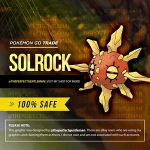 Solrock Pokemon #338 GO Gen 3 Hoenn - Bild 1 von 4