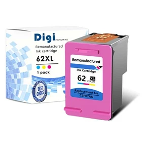 Cartucho de tinta a color 1PK 62XL de alto rendimiento para HP Officejet 5740 5741 5742 - Imagen 1 de 10