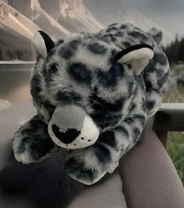 Peluche Walt Disney World Animal Kingdom leopardo delle nevi imbottito posa 14" usato in ottime condizioni - Foto 1 di 6