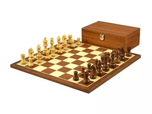 Mahogany Chess Set 16 Inch with Weighted Sheesham German Staunton Chess Pieces 3 - Picture 1 of 10