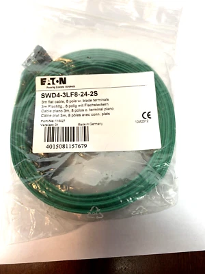 EATON SWD4-3LF8-24-2S - 3m FLAT CABLE, 8 POLE w BLADE TERMINALS - Image 1 of 4