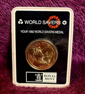 Nat West Savers Rhino 1992 Medal produced by the Royal Mint - Picture 1 of 4