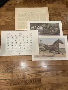 Vintage Unused Calendar The Travelers Insurance Currier and Ives Prints 1978 - Picture 1 of 9
