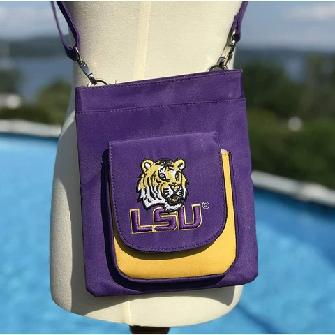 Charm 14 NCAA Crossbody Handbag Women's- Embroidered Logo by Little Earth Cover