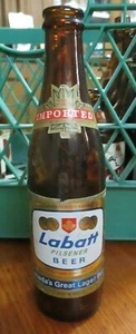 BOTELLA DE CERVEZA LABATT PILSNER IMPORTADA DE COLECCIÓN ~ ETIQUETA DE PAPEL ~ NOCAP ~ PRODUCTO DE CANADÁ - Imagen 1 de 7