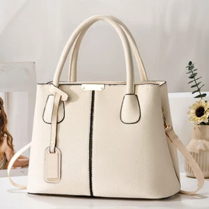 Women Ladies Tote Bag Handbag PU Leather Work Bag Daily Shopping Commuting Bag - Picture 1 of 25