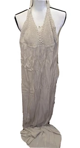 Agaci Damen Beige Tall Langes Kleid Größe M Ärmellos - Bild 1 von 6