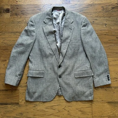 Blazer De Colección 21 CLUB Restaurante Ciudad de Nueva York Clásico Pata de Gallo 2 Botones Talla 38 Foto 1 de 4